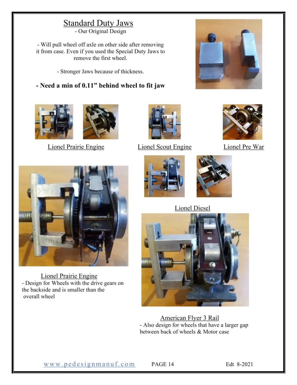 Large Gauge Wheel Puller w/ Standard & Special Duty Jaws - STD & O Comb - Image 13