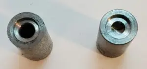 Tool has pockets on both ends to prevent damaging the bushing.