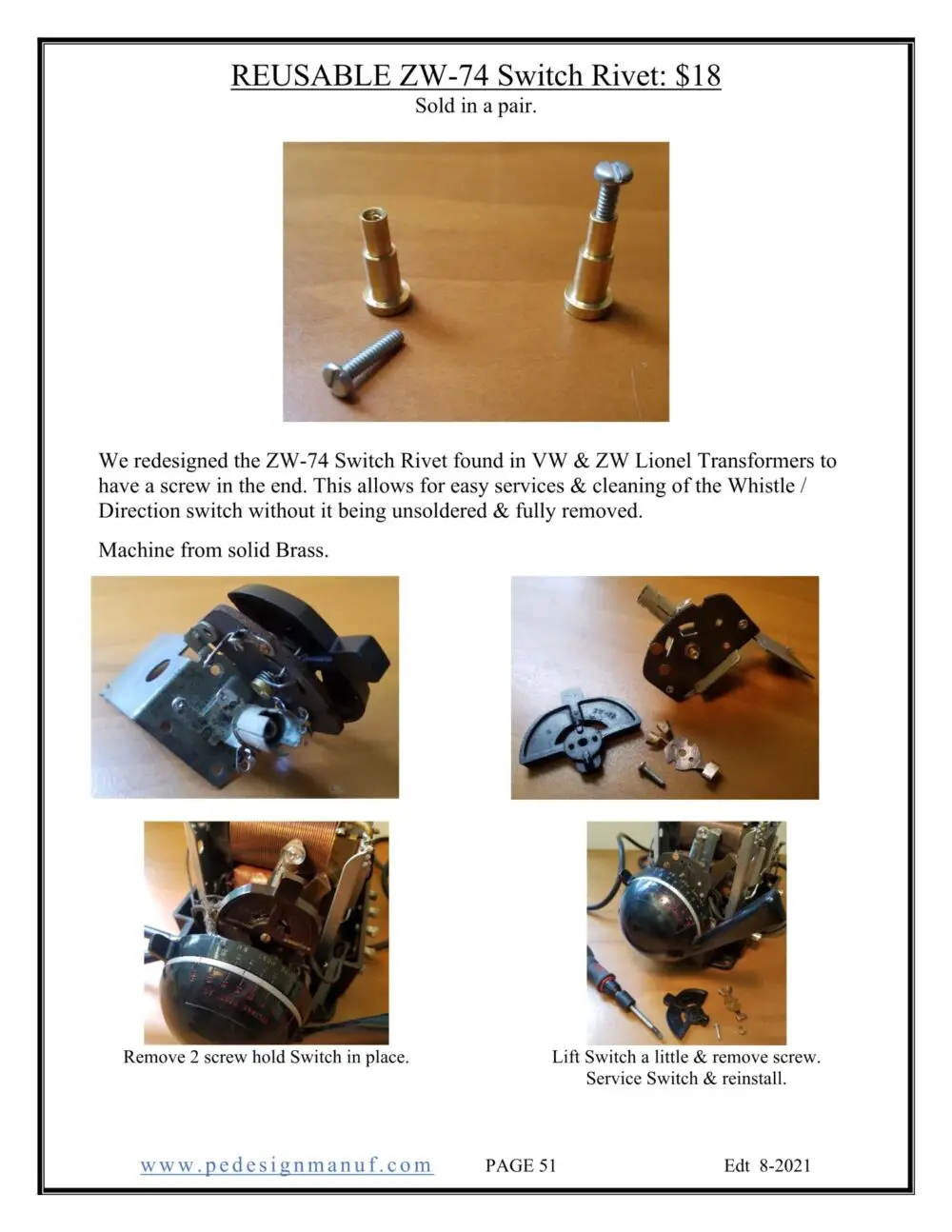 Reusable ZW-74 Switch Rivet (Pair) - Image 6